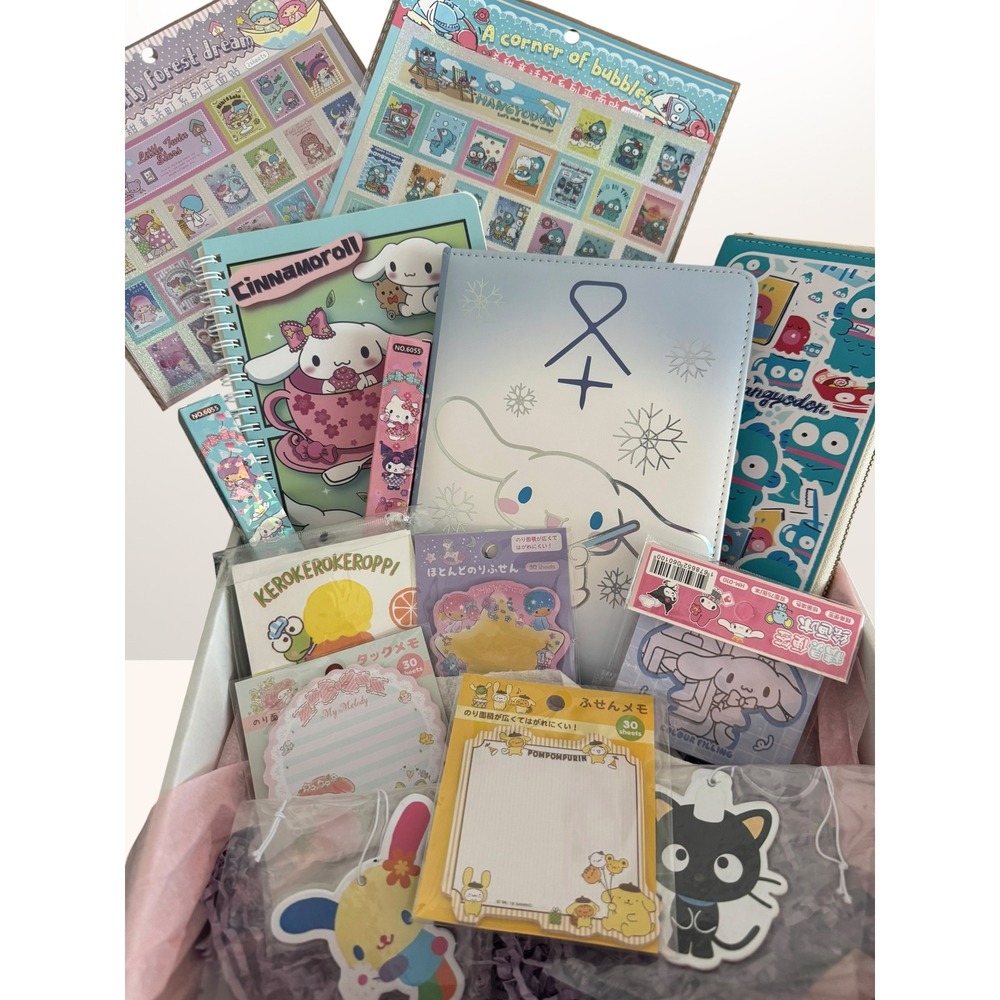 Sanrio Stationery Curated Box Cinnamoroll My Melody Keroppi Notebook Set